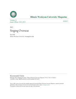 Singing Overseas - Digital Commons @ IWU