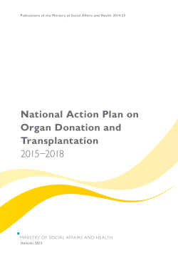 National Action Plan on Organ Donation and Transplantation 2015