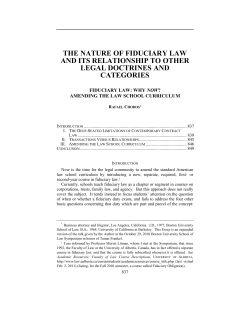 Fiduciary Law - Boston University