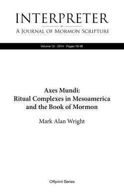 Axes Mundi: Ritual Complexes in Mesoamerica and the Book of