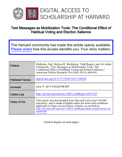 Text Messages as Mobilization Tools