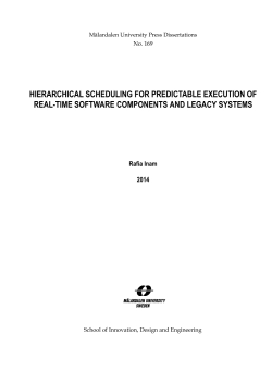 hierarchical scheduling for predictable execution of real-time