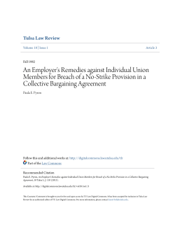 An Employer`s Remedies against Individual Union Members for