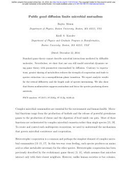 Public good diffusion limits microbial mutualism