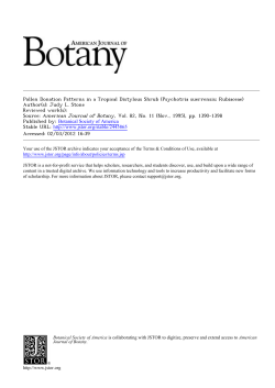Stone Pollen donation patterns 1995 Am J Bot