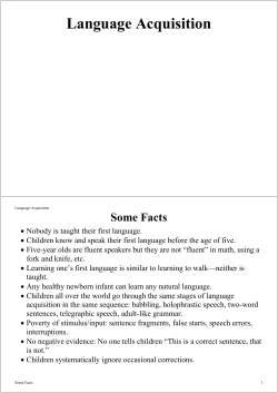 Language Acquisition