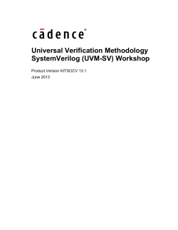 Universal Verification Methodology