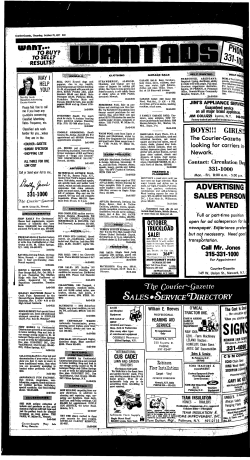 331-1000 advertising salesperson] wanted