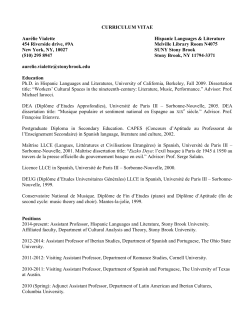 CURRICULUM VITAE Aur&eacute;lie Vialette Hispanic