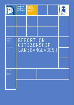 report on citizenship law:bangladesh