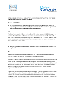 GOC: draft guidance on consent