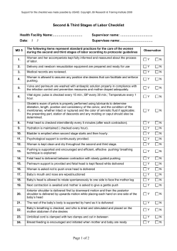 Second Stage of Labor