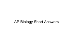 AP Biology Short Answers - Parkway C-2