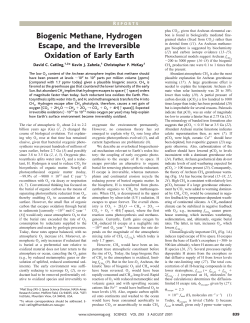 Biogenic Methane, Hydrogen Escape, and the Irreversible Oxidation