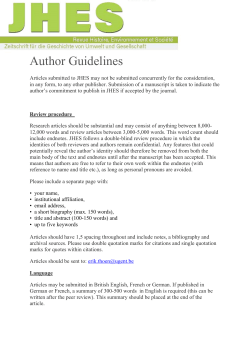 Author Guidelines