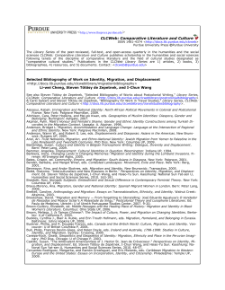 CLCWeb: Comparative Literature and Culture - Purdue e-Pubs