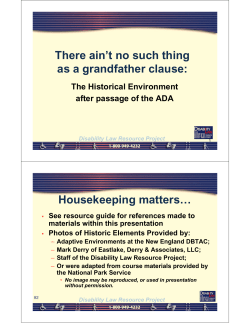 There ain`t no such thing as a grandfather clause: Housekeeping