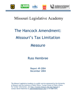 Hancock Amendment - University of Missouri System