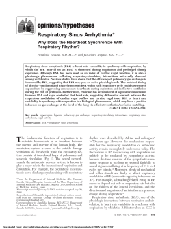 opinions/hypotheses - CHEST Publications