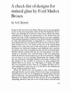 A check-list of designs for stained glass by Ford Madox Brown