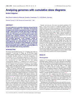 Analyzing genomes with cumulative skew diagrams