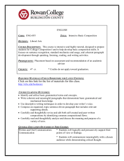 Click on this link for the list of materials for this class.