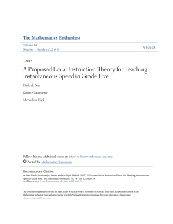 A Proposed Local Instruction Theory for Teaching Instantaneous