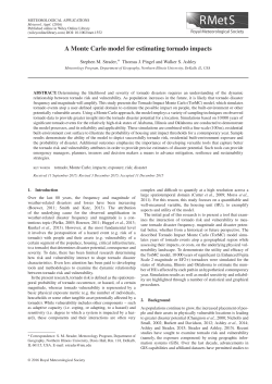 A Monte Carlo model for estimating tornado impacts