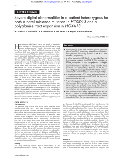 Severe digital abnormalities in a patient heterozygous for both a