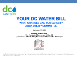AOBA Utility Committee DC Water Update