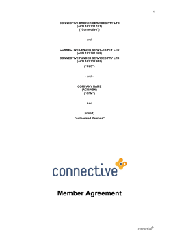 Connective Full Member Agreement