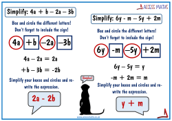 4a +b &ndash;2a &ndash;3b 2a - 2b 6y -m &ndash;5y +2m y + m