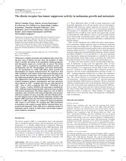 The dioxin receptor has tumor suppressor activity
