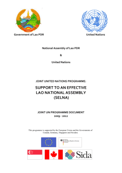 support to an effective lao national assembly (selna)