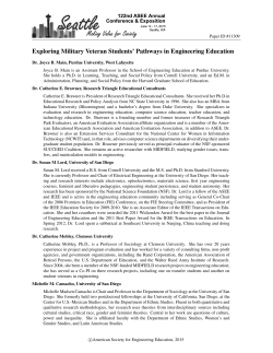 Exploring Military Veteran Students` Pathways in Engineering