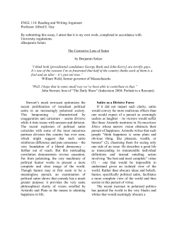The Corrective Lens of Satire - Yale Center for Teaching and Learning