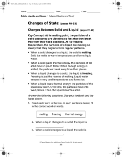 Changes of States