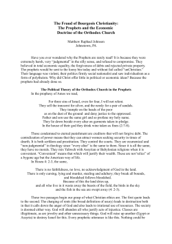 The Fraud of Bourgeois Christianity: The Prophets and