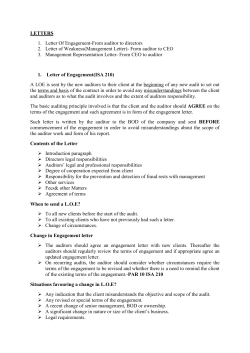 1. Letter of Engagement(ISA 210)