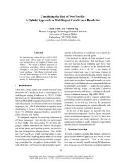 Combining the Best of Two Worlds - Association for Computational