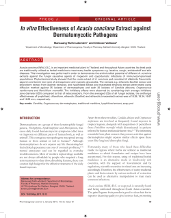 In vitro Effectiveness of Acacia concinna Extract against