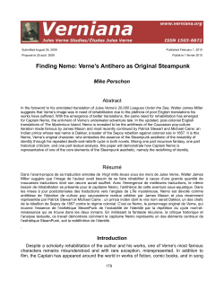 Finding Nemo: Verne`s Antihero asOoriginal Steampunk