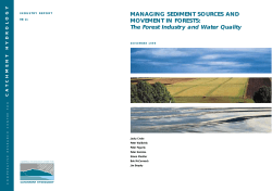 Managing Sediment Sources and Movement in Forests