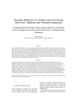 Dynamic Behavior of a Softer Layer Overlying Hard Soil / Bedrock