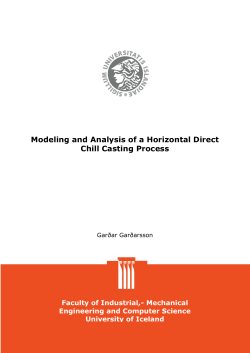 Modeling and Analysis of a Horizontal Direct Chill