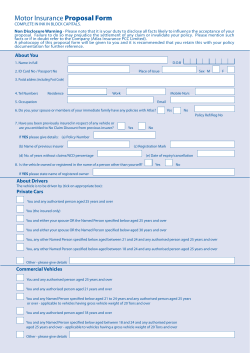 Motor Proposal Form - Atlas Insurance Malta