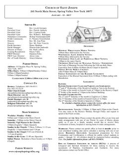 January 15, 2017 Bulletin