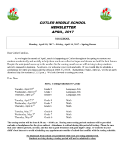 April - Groton Public Schools