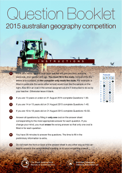 2015 Question Booklet - Australian Geography Competition