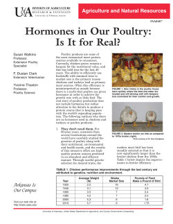 Hormones in Our Poultry: Is It for Real? - FSA8007